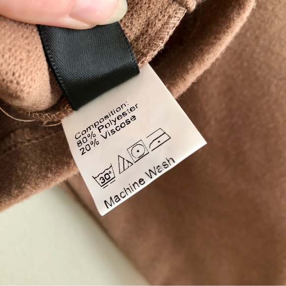 Shein Soft Comfy Fall Long Sleeve Button Down Crop Jacket Coat Top Brown - Picture 9 of 10